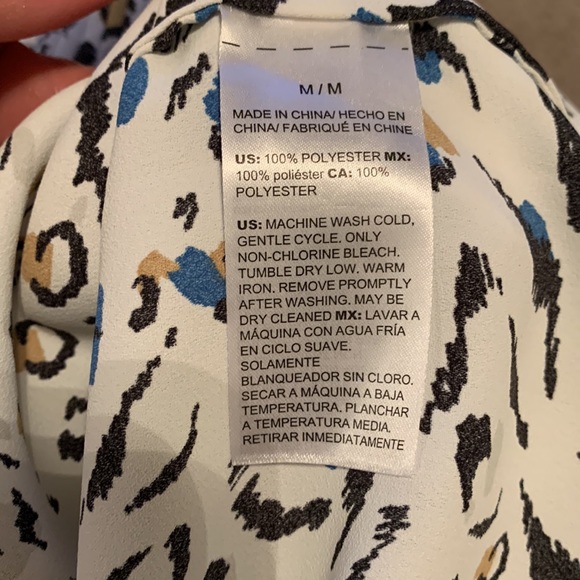 White House Black Market Tunic Blouse with Tassel Tie Neck - Picture 9 of 9